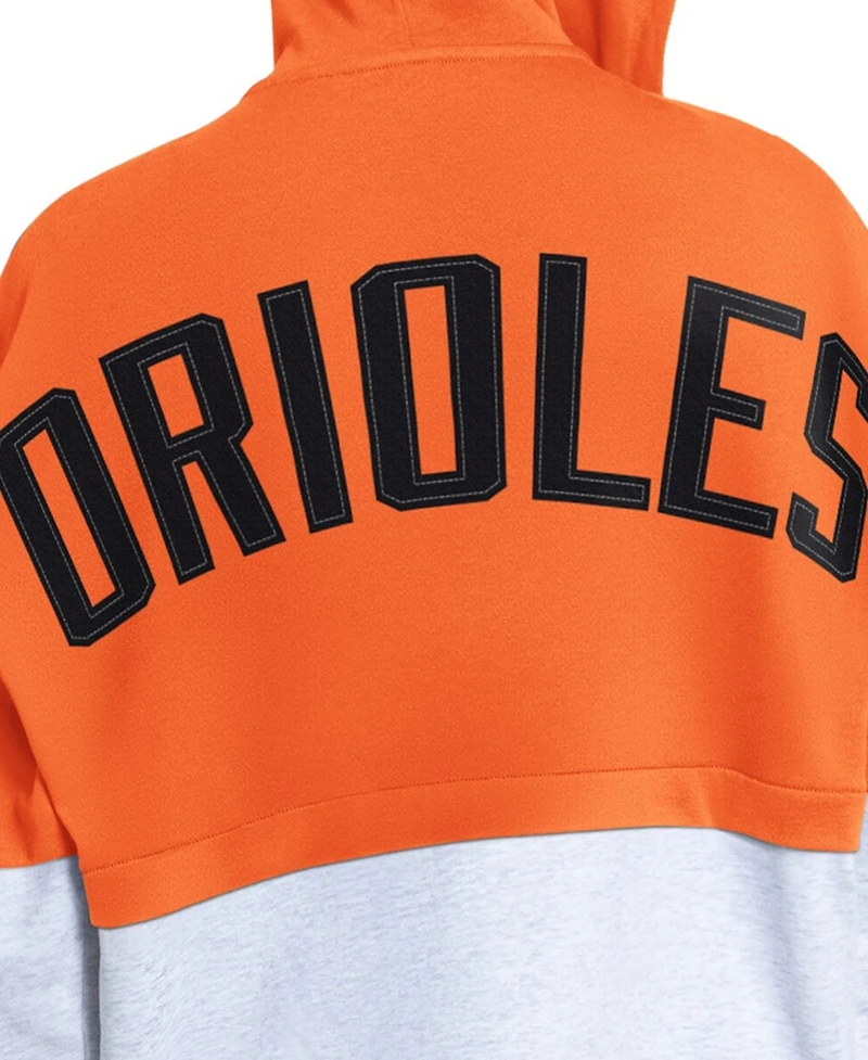 Starter Women's Orange/Heather Gray Baltimore Orioles Wishbone Full-Zip Hoodie