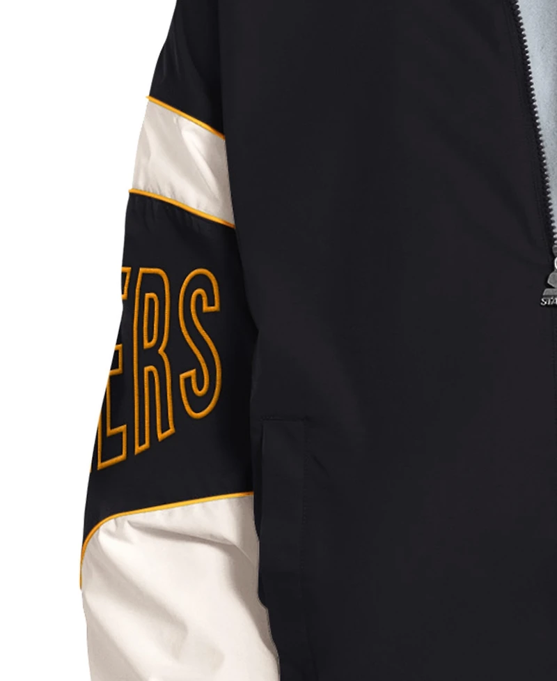 Starter Men's Black Pittsburgh Steelers The Gust Full-Zip Hooded Jacket