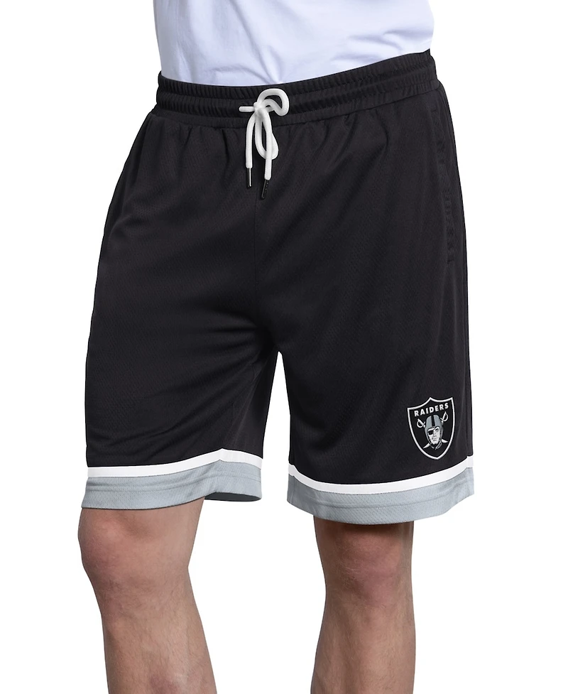 Starter Men's Black Las Vegas Raiders Power Play Mesh Shorts