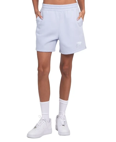 Starter Women's Blue Oklahoma City Thunder Pastel High Waisted Shorts