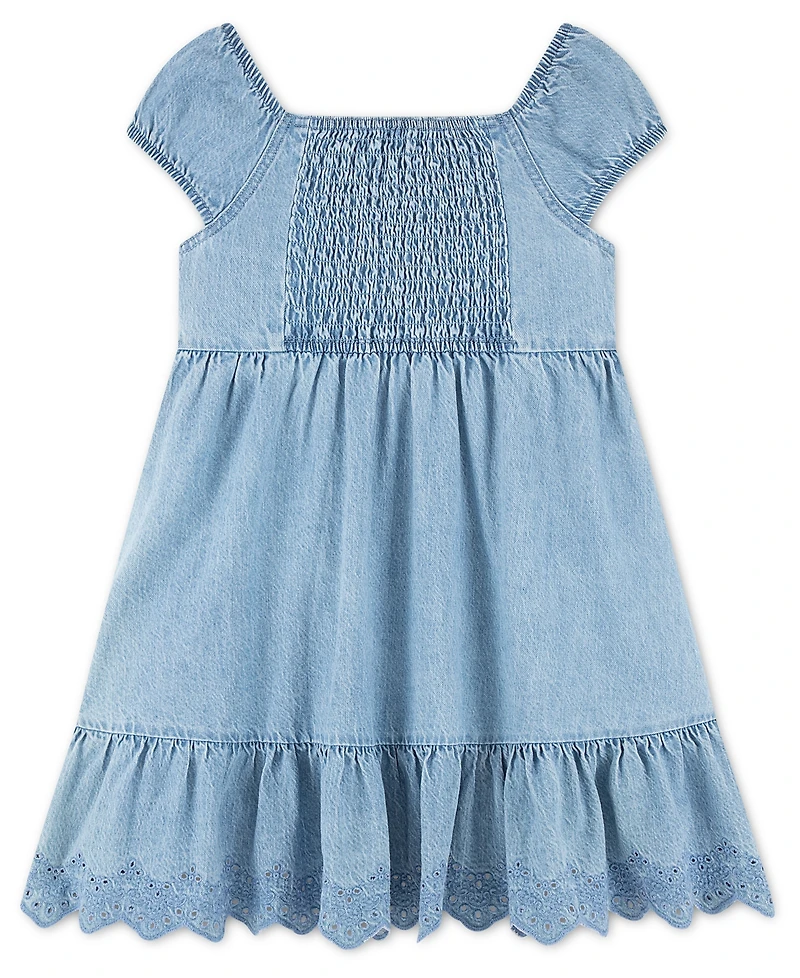 abercrombie kids Girls' 5-16 Smocked Denim Dress