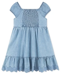 abercrombie kids Girls' 5-16 Smocked Denim Dress