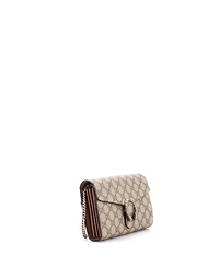 Pre-Owned Gucci Small Dionysus Chain Wallet Gg Coated Canvas