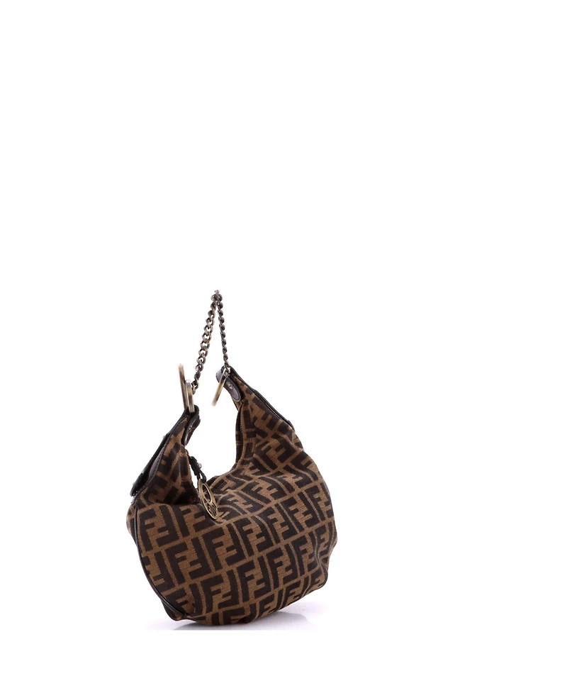 Pre-Owned Fendi Mini Chef Chain Hobo Zucca Canvas