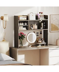 Gymax 3-Tier Desktop Bookshelf with 6 Shelves Desk Organizer for Computer Desk