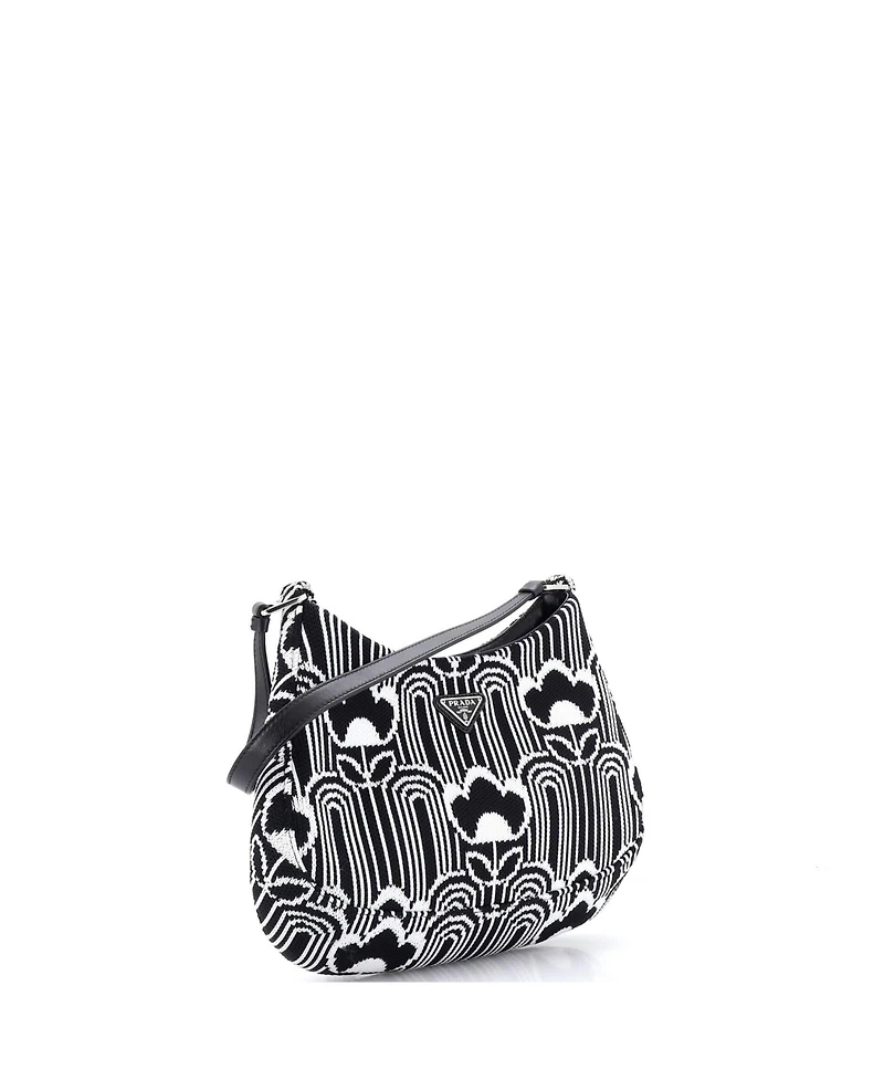 Pre-Owned Prada Medium Cleo Shoulder Bag Jacquard Knit