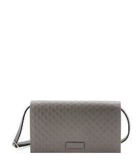 Pre-Owned Gucci Wallet on Strap Microguccissima Leather