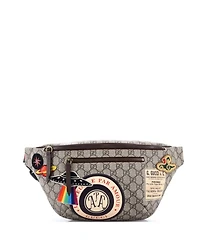 Pre-Owned Gucci Courrier Zip Belt Bag Gg Coated Canvas with Applique