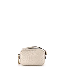Pre-Owned Gucci Mini Gg Marmont Shoulder Bag Matelasse Leather