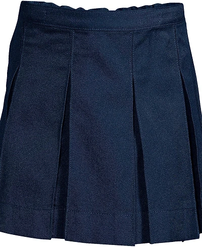 Lands' End Big Girls Top of Knee Box Pleat Skirt