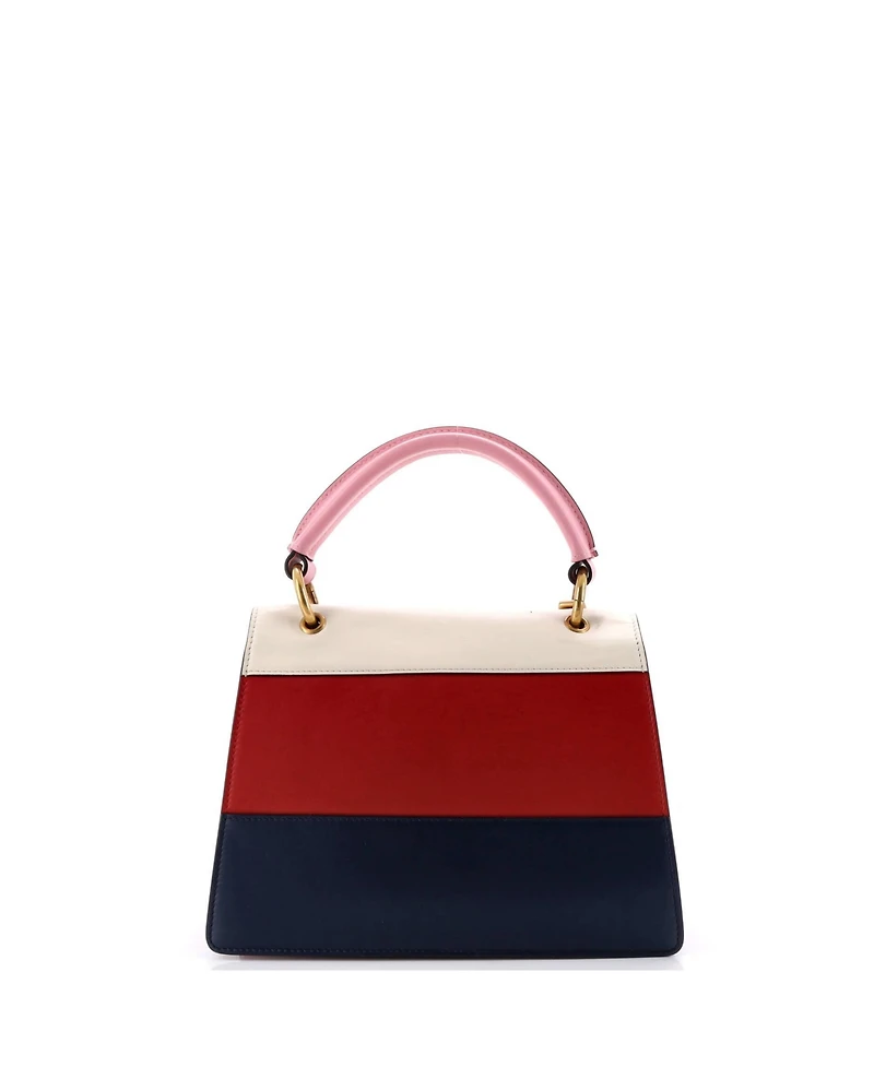 Pre-Owned Gucci Small Queen Margaret Top Handle Bag Colorblock Leather