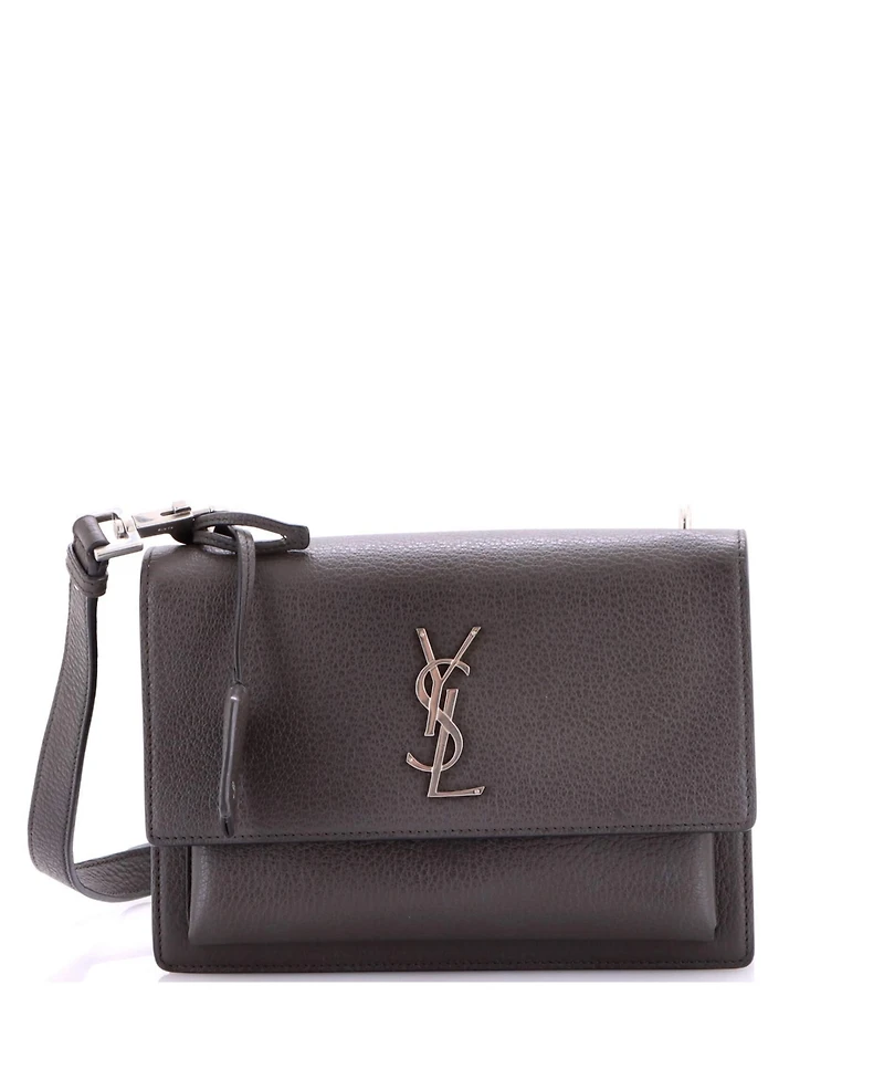 Pre-Owned Saint Laurent Medium Sunset Satchel Leather