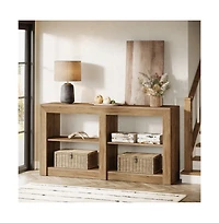 Slickblue Entryway Console Table 3-Tier Storage Design for Living Room and Hallway Use
