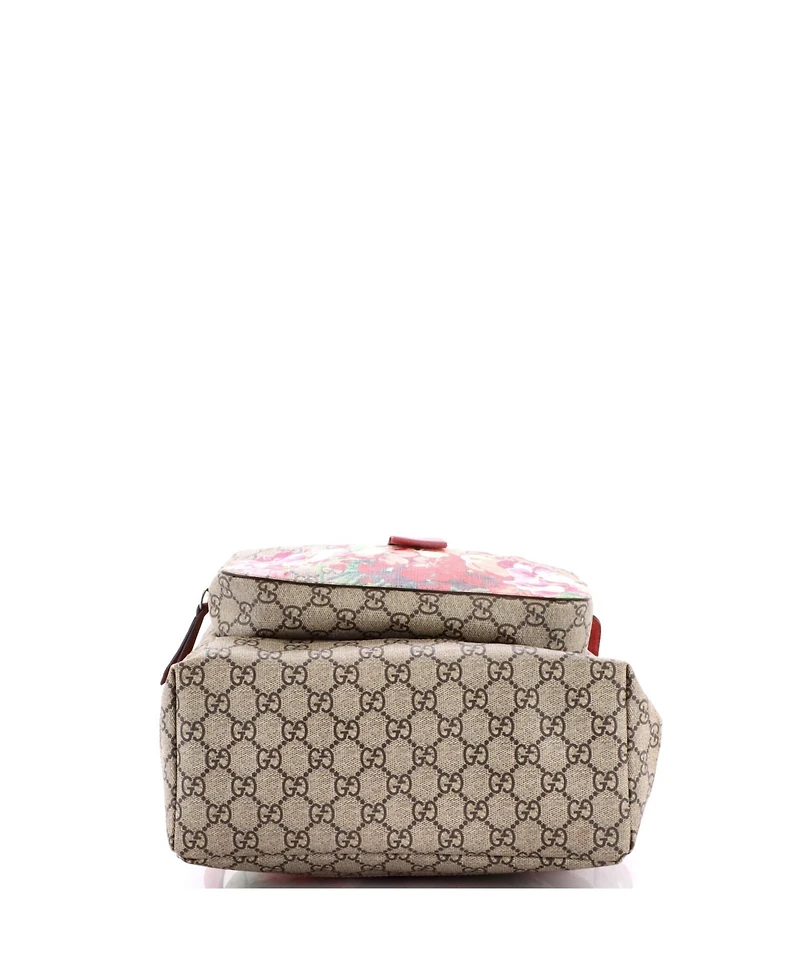 Pre-Owned Gucci Medium Buckle Backpack Blooms Print Gg Coated Canvas