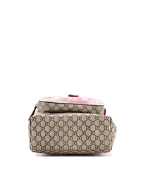 Pre-Owned Gucci Medium Buckle Backpack Blooms Print Gg Coated Canvas