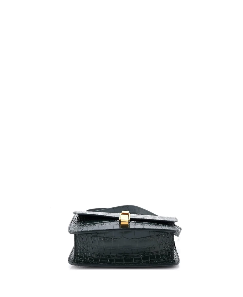 Pre-Owned Saint Laurent Medium Carre Satchel Embossed Leather