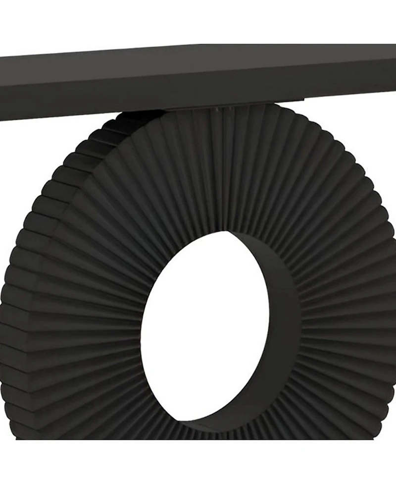 Slickblue Modern Wood Console Table with Geometric Base