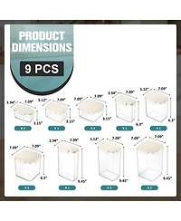 Sorbus 9 Piece Snap Lids Airtight Food Storage Container Set