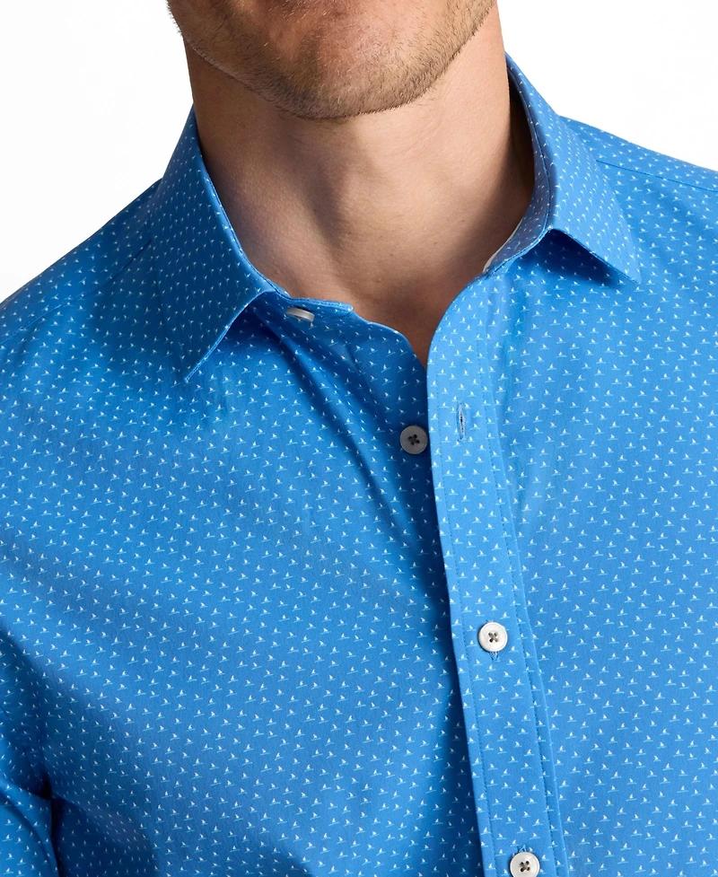 UNTUCKit Men's Regular Fit Performance Short-Sleeve Livingston Shirt