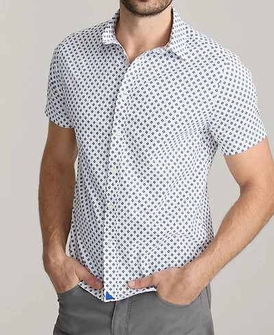 UNTUCKit Men's Slim Fit Wrinkle-Free Performance Tidwell Short Sleeve Button Up Shirt