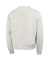 Champion Women's Gray Los Angeles Rams Triumph Fleece Mock Neck Tri-Blend Sweatshirt
