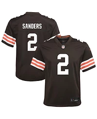 Nike Big Boys and Girls Shedeur Sanders Brown Cleveland Browns Game Jersey
