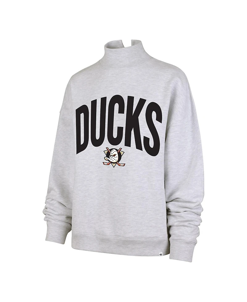 '47 Brand Women's Heather Gray Anaheim Ducks Subtle Muse Sweatshirt