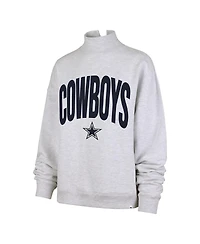 '47 Brand Women's Gray Dallas Cowboys Subtle Muse Mock Neck Sweatshirt