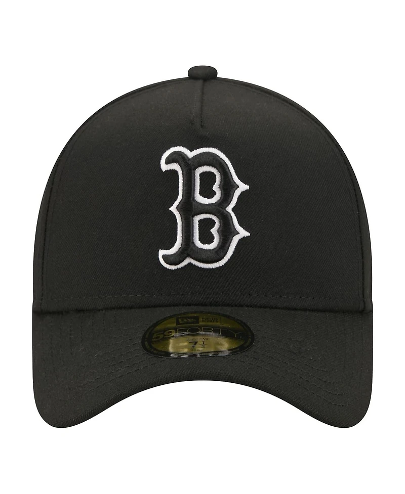 New Era Men's Black Boston Red Sox A-Frame 59FORTY Fitted Hat