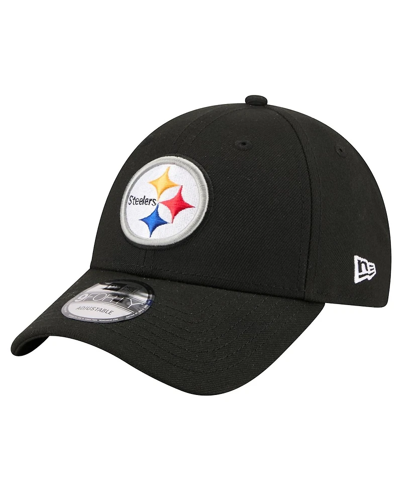 New Era Men's Black Pittsburgh Steelers Core Team 9FORTY Adjustable Hat