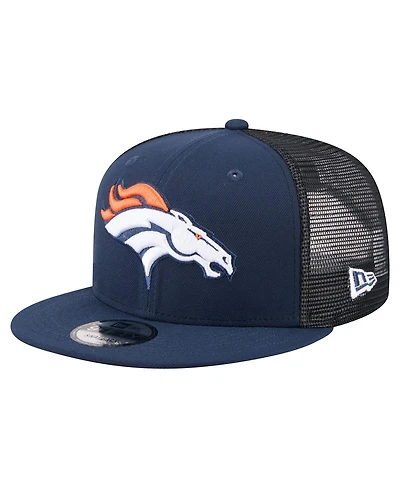 New Era Men's Navy Denver Broncos Core Team 9FIFTY Trucker Snapback Hat
