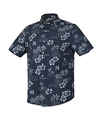 Reyn Spooner Men's Navy New York Yankees Kekai Performance Button-Down Tri-Blend Top