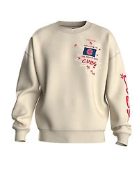 Fanatics Women's Beige Chicago Cubs Graffiti Fleece Sweatshirt