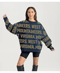 Gameday Couture Women's Navy West Virginia Mountaineers Oversized Hype Era Sweatshirt