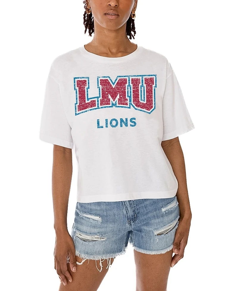 Gameday Couture Women's White Loyola Marymount Lions Claim To Fame Boxy Cropped T-Shirt