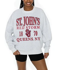 Gameday Couture Women's Ash St. John's Red Storm Premium Fleece Pullover Sweatshirt