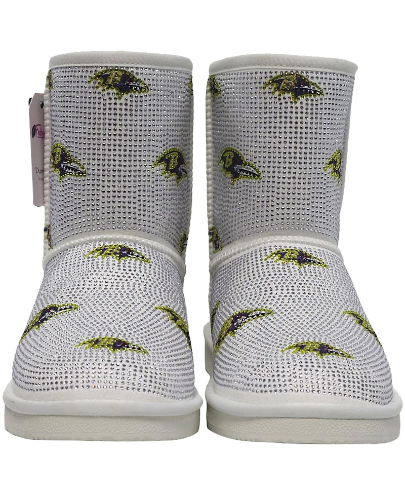 Cuce Women's Baltimore Ravens Logo Pull on Ankle Boots