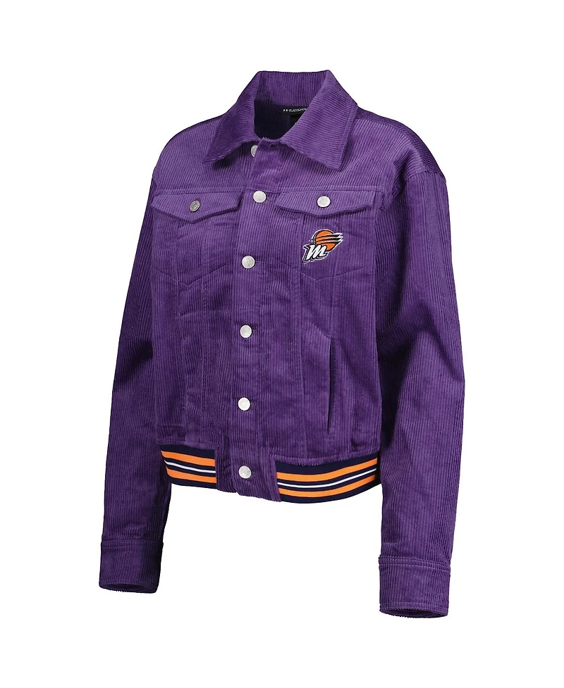 The Wild Collective Women's Purple Phoenix Mercury Corduroy Button-Up Shacket