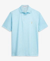 Peter Millar Men's Aqua The Players Jellyfish Performance Jersey Polo Shirt