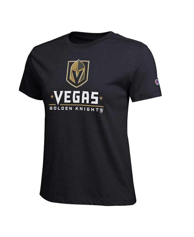Champion Women's Black Vegas Golden Knights Wordmark Lockup T-Shirt