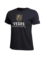 Champion Women's Black Vegas Golden Knights Wordmark Lockup T-Shirt