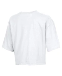 Champion Women's White Denver Broncos Boyfriend Cropped T-Shirt