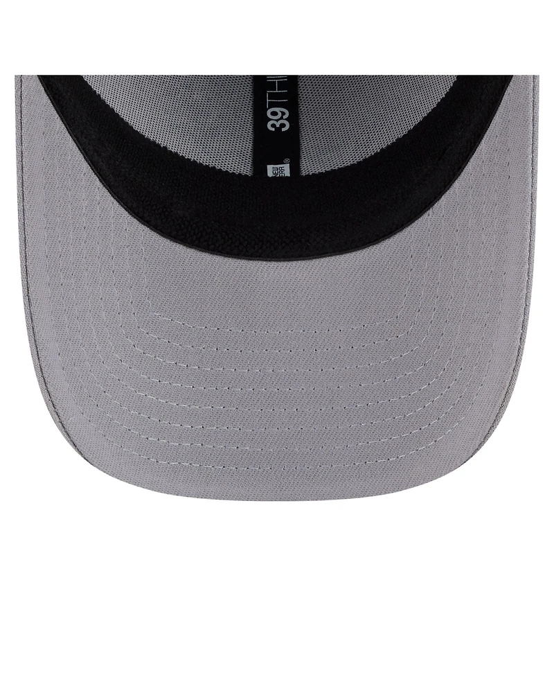 New Era Men's Gray Detroit Lions Core Team 39THIRTY Flex Hat