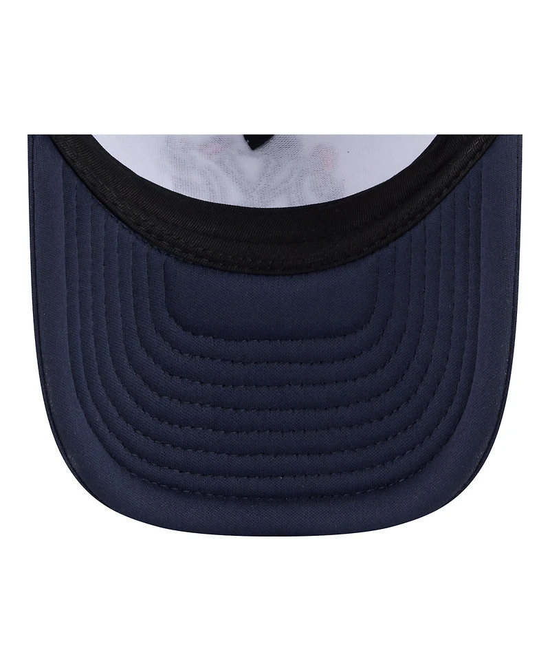 New Era Big Boys and Girls White/Navy New York Yankees Food A-Frame 9FORTY Trucker Adjustable Hat