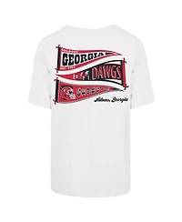 '47 Brand Women's White Georgia Bulldogs Pennant Sadie T-Shirt