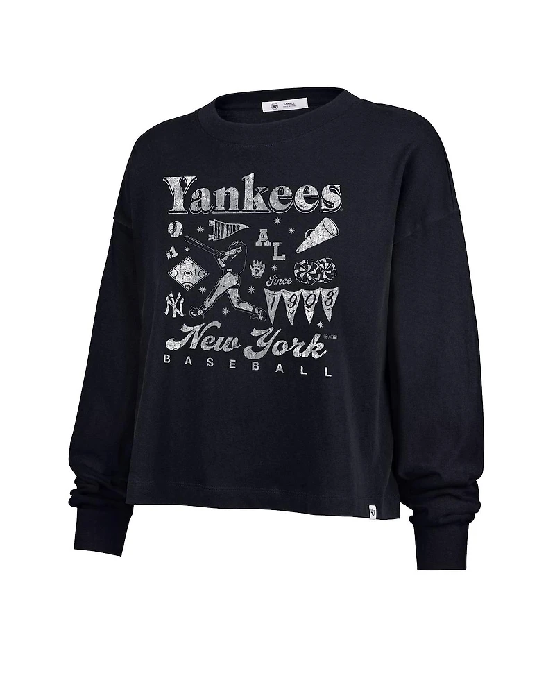'47 Brand Women's Navy New York Yankees Team Collage Sydney Long Sleeve T-Shirt