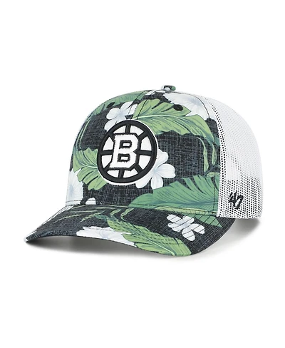 '47 Brand Men's Black/White Boston Bruins Beach Side Adjustable Trucker Hat