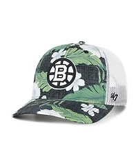 '47 Brand Men's Black/White Boston Bruins Beach Side Adjustable Trucker Hat