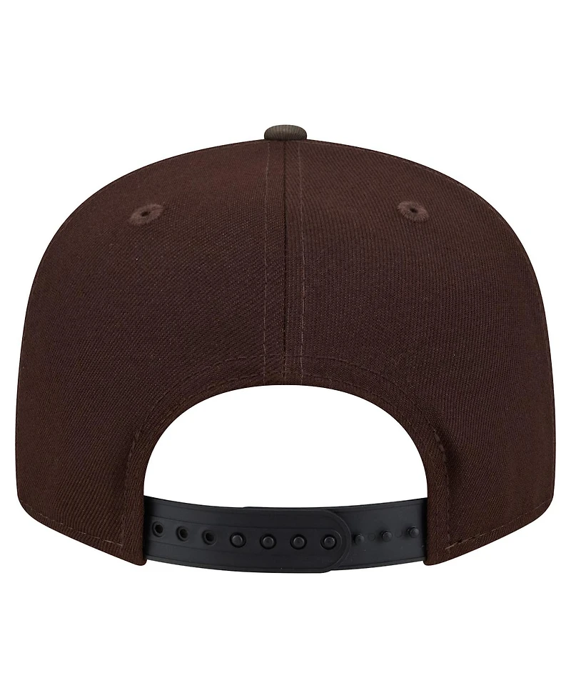 New Era Men's Dark Brown Kansas City Chiefs Burnt Wood Camo 9FIFTY Snapback Hat
