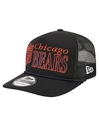 New Era Men's Black Chicago Bears Throwback Foam 19TWENTY Adjustable Hat